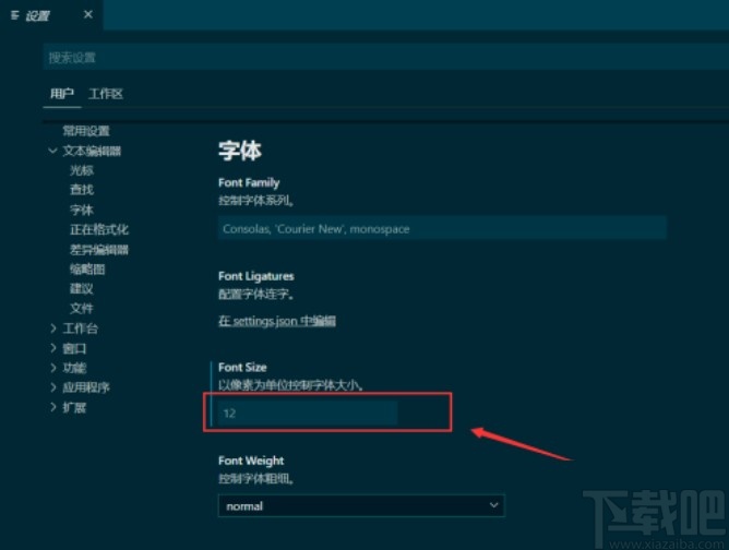 vs code设置代码字体样式的方法