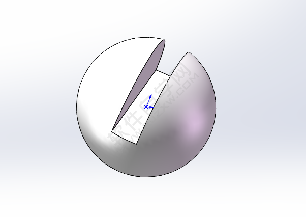 solidwork球体上怎么切除
