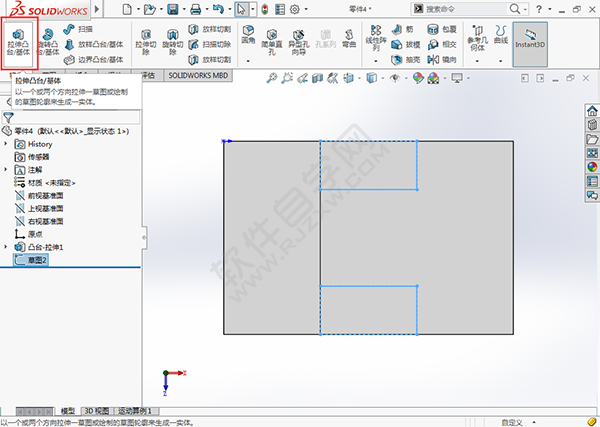 solidworks怎么做凸台