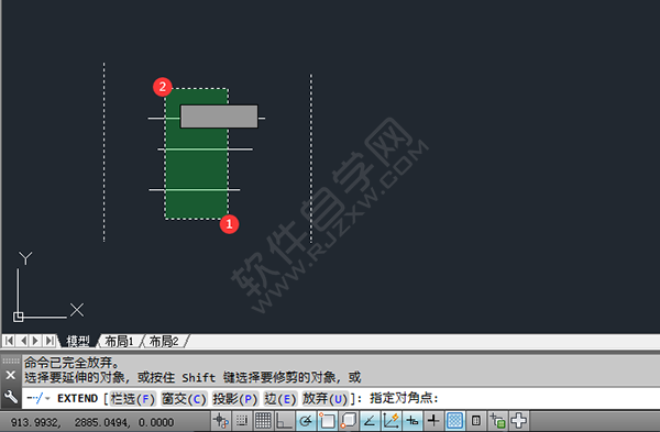 cad怎么延伸多线