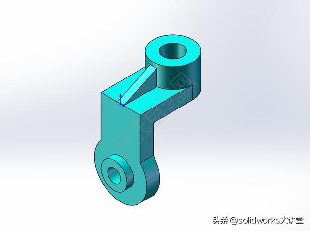 SolidWorks用加筋、拉伸、切除对象画图