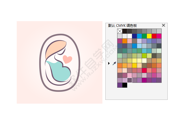 怎么用CDR设计一个卡通孕妇妈妈