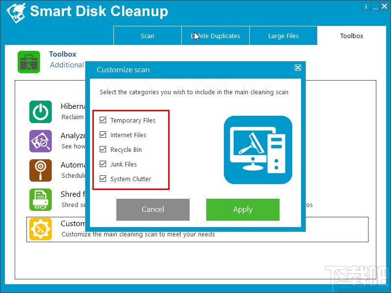 Smart Disk Cleanup自定义扫描类型的方法