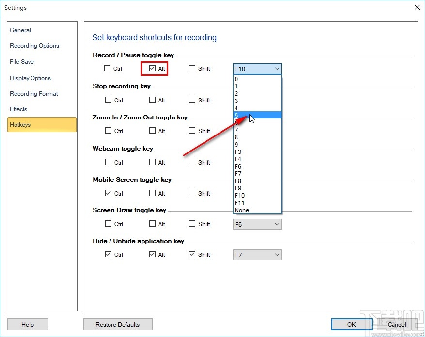 Deskshare My Screen Recorder设置快捷键的方法