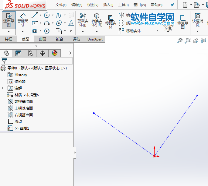 solidworks圆心、起点、端点画圆弧的方法