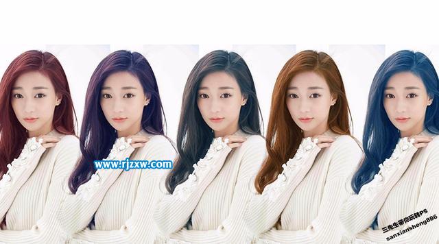 PS快速给美女换头发颜色