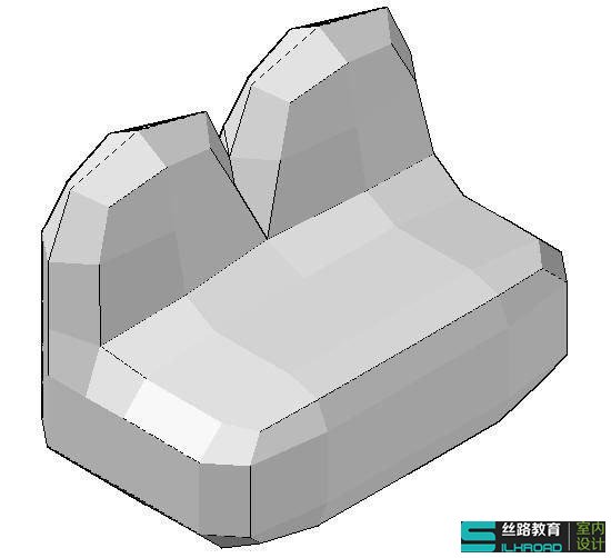 教你怎么用CAD的网格工具制作沙发