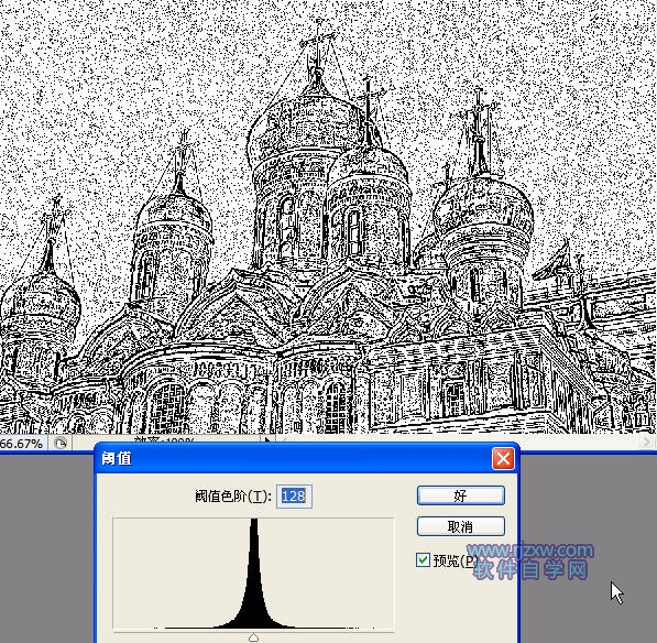 用Photoshop把古城堡图打造水彩画效果