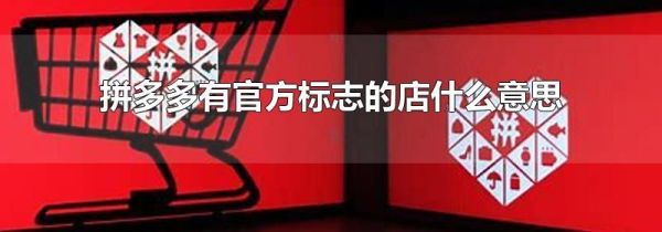 拼多多有官方标志的店什么意思