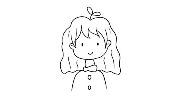 抖音最火小女孩简笔画