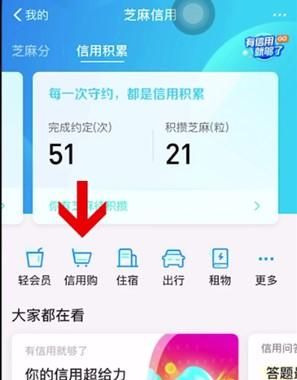 支付宝如何才能用信用购